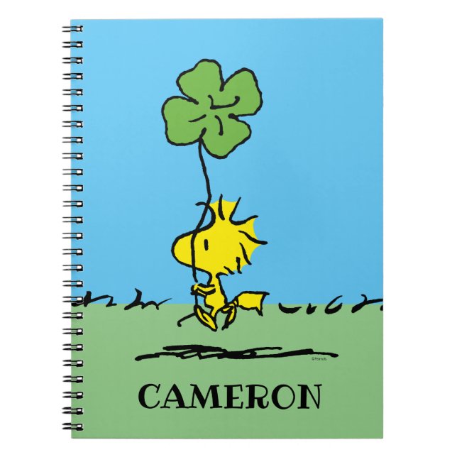 Woodstock Carrying Shamrock Notebook (Front)