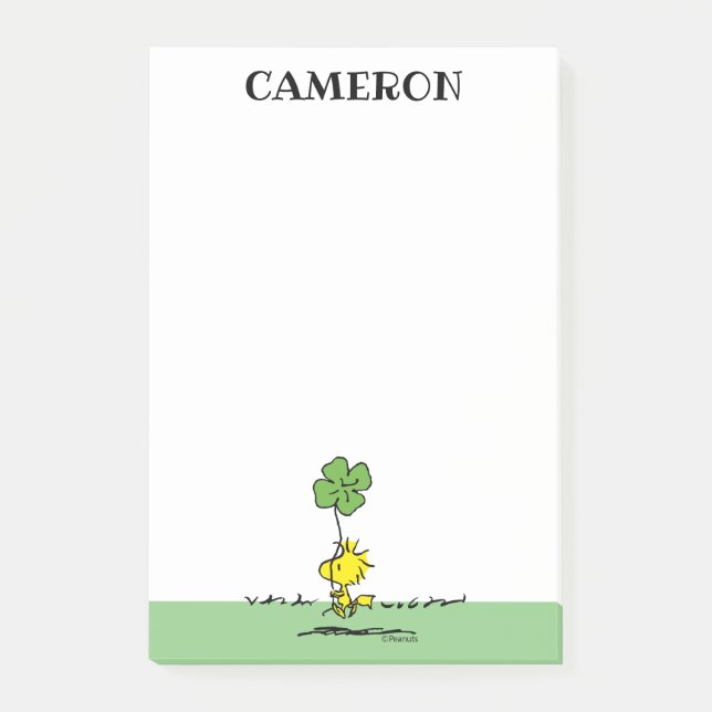 Woodstock Carrying Shamrock Post-it Notes (Front)