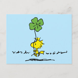 Woodstock Carrying Shamrock Postcard