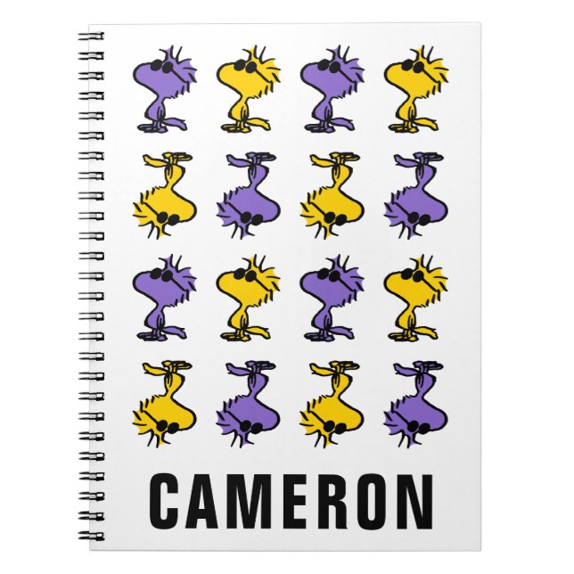 Woodstock Cool Sunglasses | Add Your Name Notebook (Front)