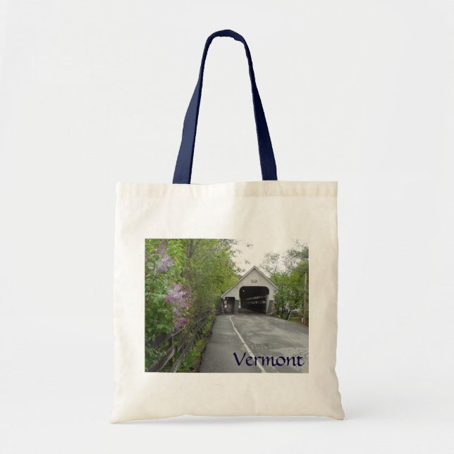 Woodstock Covered Bridge, Vermont Tote Bag (Front)