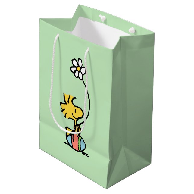 Woodstock Easter Egg Medium Gift Bag (Front Angled)