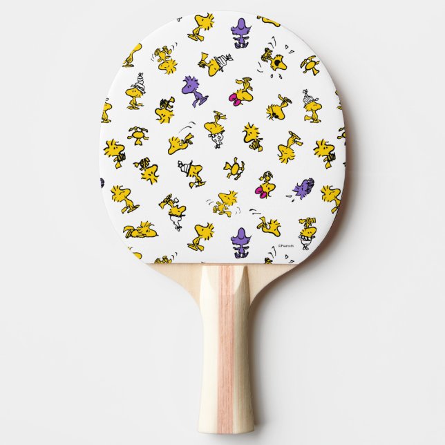 Woodstock Fun Pattern Ping Pong Paddle (Front)