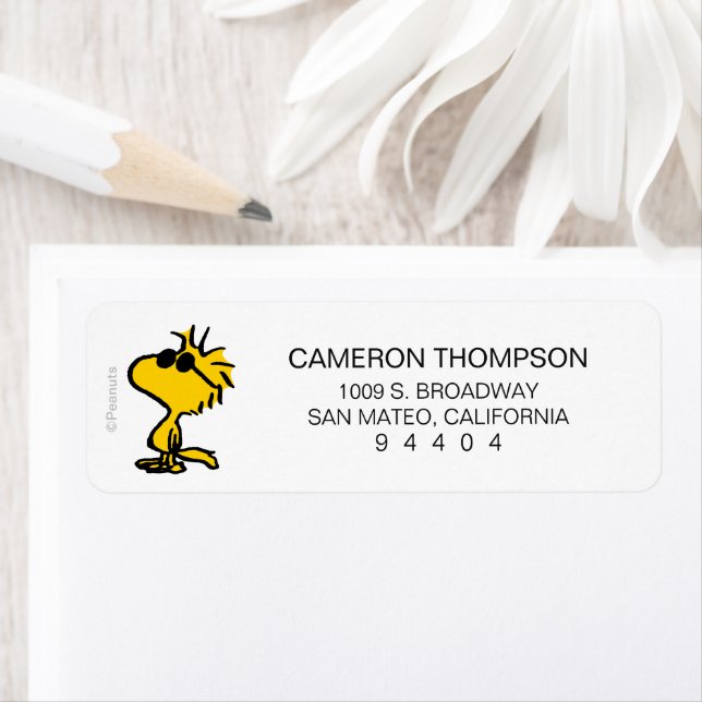 Woodstock In Sunglasses Return Address Label (Insitu)