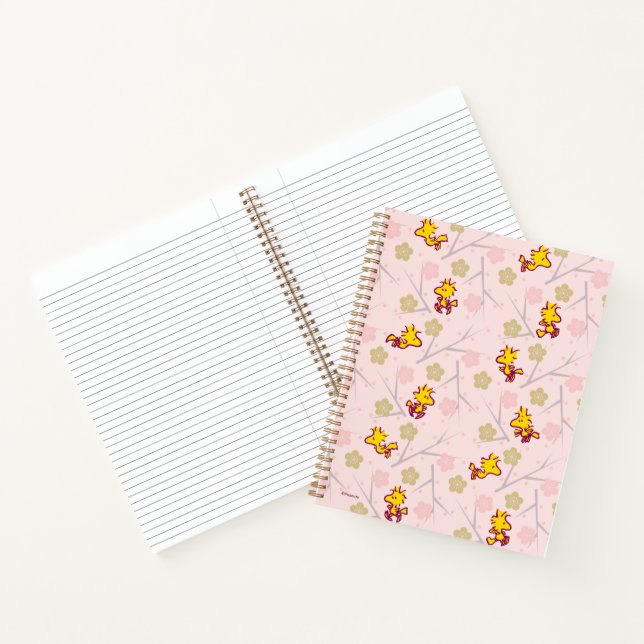 Woodstock Pink Cherry Blossom Pattern Notebook (Inside)