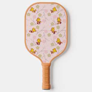 Woodstock Pink Cherry Blossom Pattern Pickleball Paddle