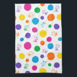 Woodstock Rainbow Polka Dot Pattern Tea Towel<br><div class="desc">This cute design features Snoopy's best friend,  Woodstock in a colourful polka dot pattern.</div>