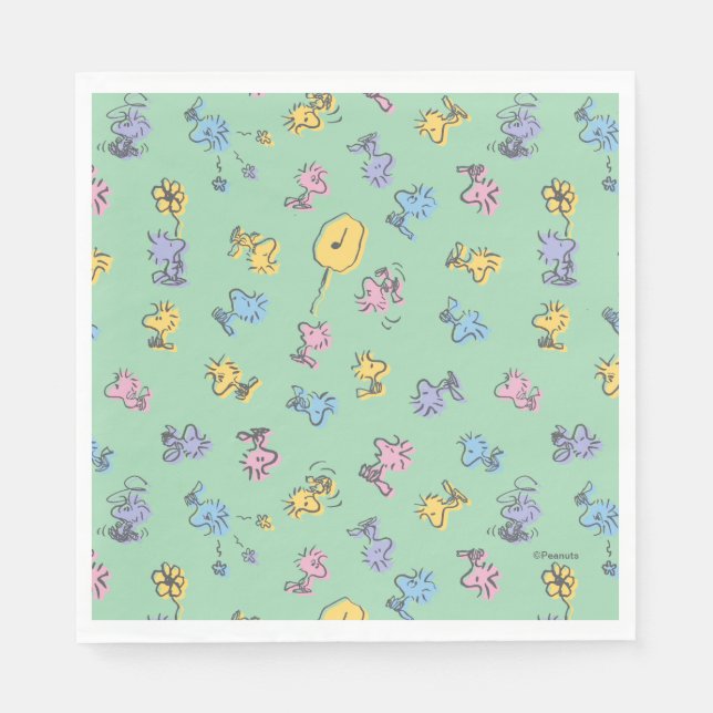 Woodstock Sugar Pop Art Pattern Napkin (Front)
