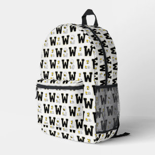 Woodstock Varsity Sports Letter Pattern Printed Backpack