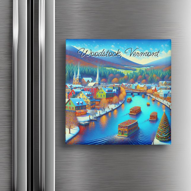 Woodstock, Vermont at Christmas time Magnet (Creator Uploaded)