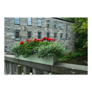 Woodstock, Vermont, Bridge Flower Box Photo Print