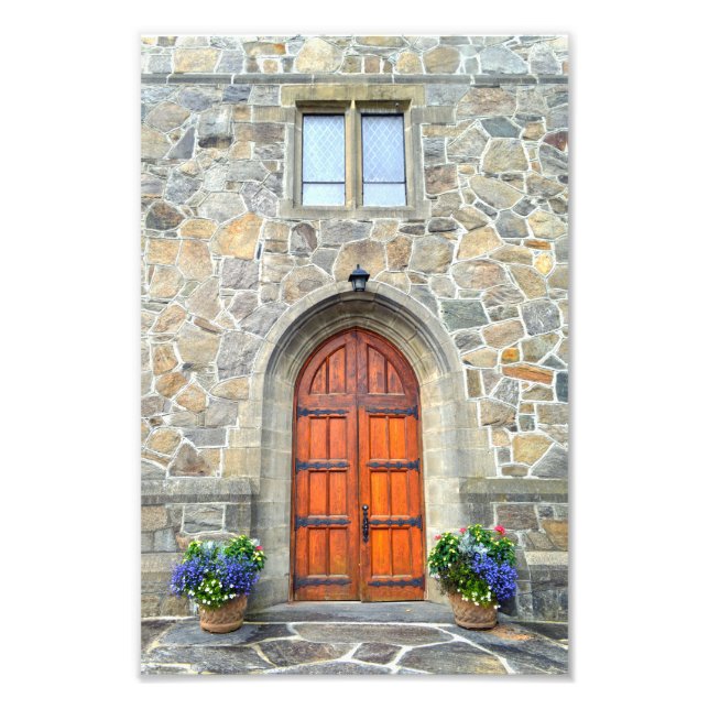 Woodstock, Vermont, Church Doors Photo Print (Front)