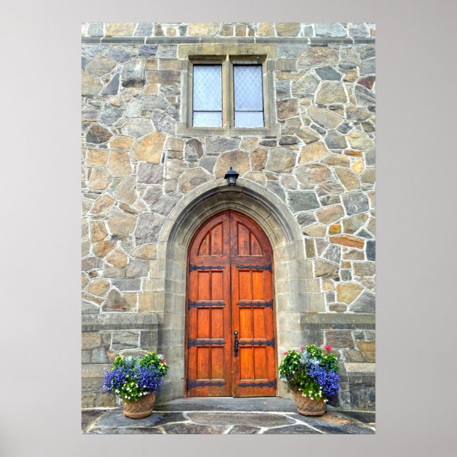 Woodstock, Vermont, Church Doors Poster (Front)