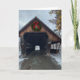 Woodstock Vermont Snowy Holiday Card