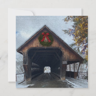Woodstock Vermont Snowy Holiday Card