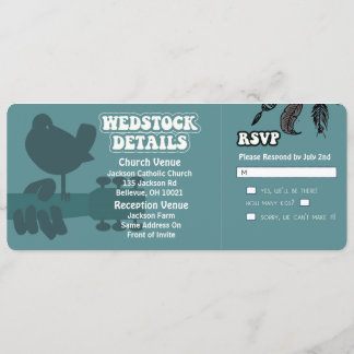 Woodstock-Wedstock Wedding Invitations