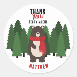 Woodsy Bear Classic Round Sticker