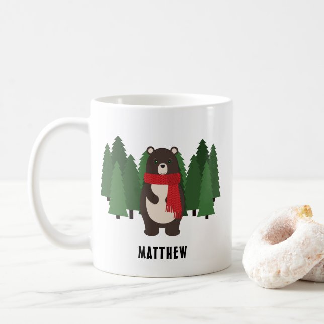 Woodsy Bear Coffee Mug (With Donut)