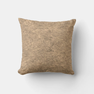 Woodsy Beige Cottage Throw Pillow