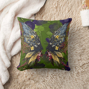 Woodsy Butterfly on Leaves Cushion