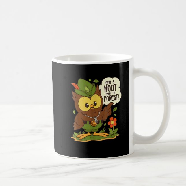 Woodsy Owl Give a Hoot About the Forest Arbor Day Coffee Mug (Right)