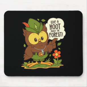 Woodsy Owl Give A Hoot About The Forest Arbor Day Mouse Pad