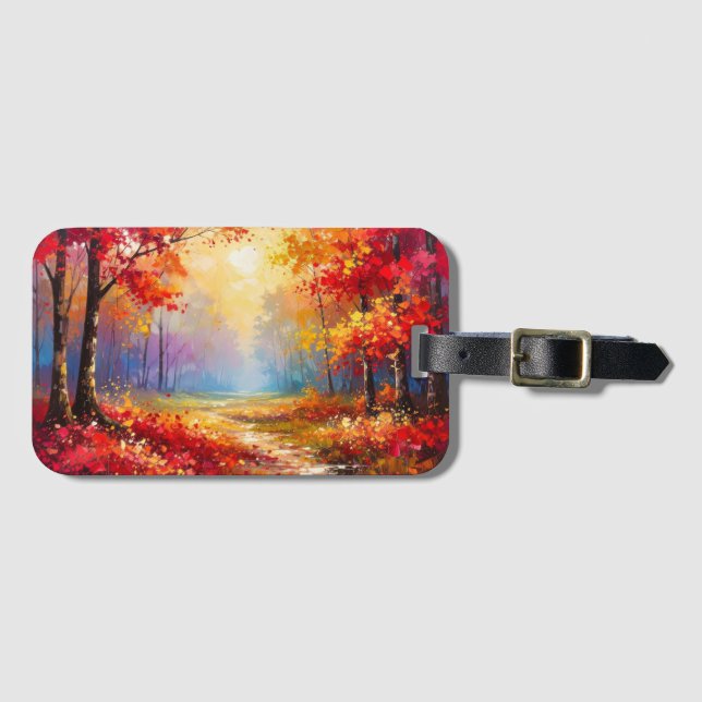 Woodsy Paradise Luggage Tag (Front Horizontal)