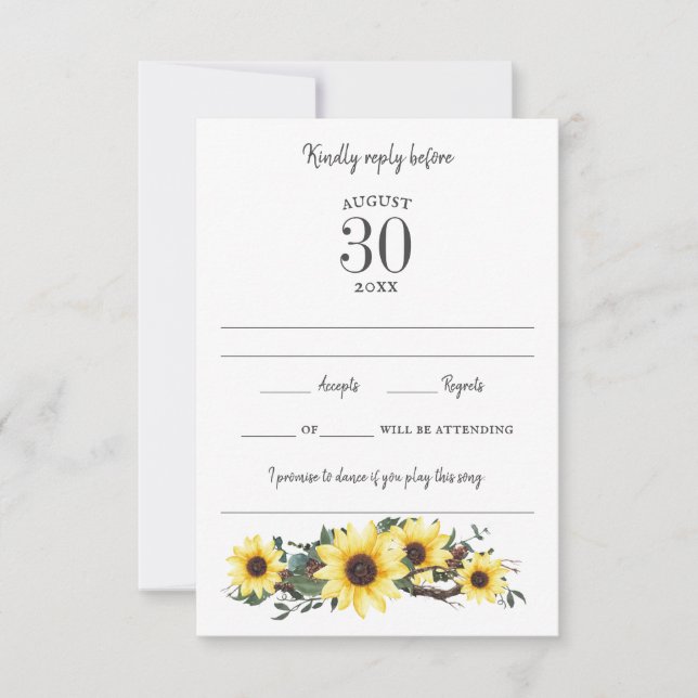 Woodsy Sunflower Watercolor Response (Front)