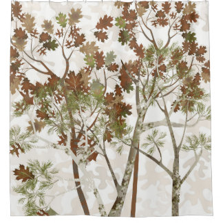 Woodsy Trees Shower Curtain