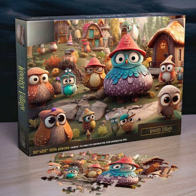 Woodsy Village. 30x20" 1014 jigsaw puzzle for kids (Creator Uploaded)