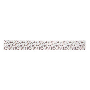 Woodsy Wine Floral Wreath Satin Ribbon