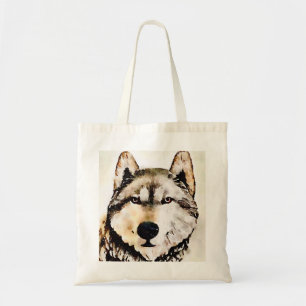 Woodsy Wolf Head Tote Bag