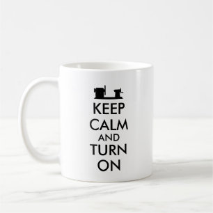 Woodturning Gift Keep Calm and Turn On Lathe Coffee Mug