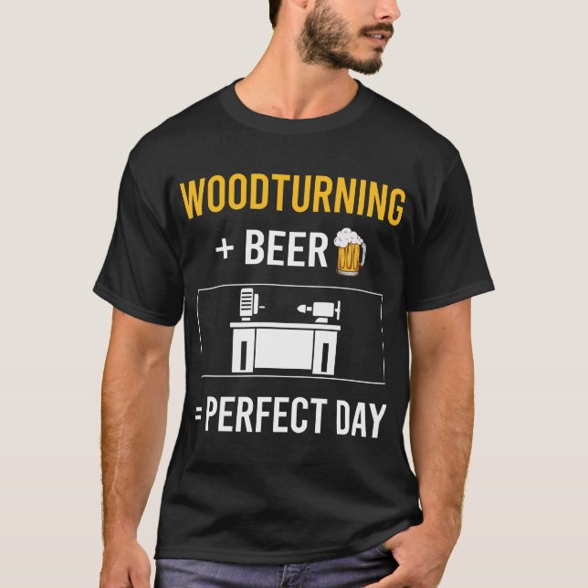 Woodturning Woodturn Wood Turn Turning Turner T-Shirt (Front)