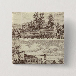 Woodville Hotel, ranches 15 Cm Square Badge