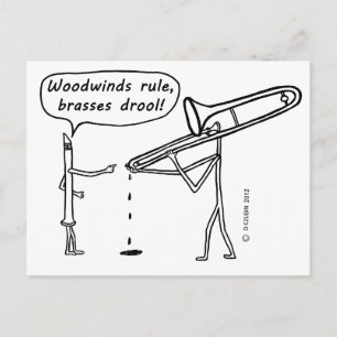 Woodwinds Rule, Brasses Drool Postcard