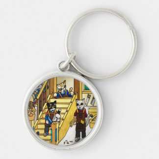 Woodwork Joinery Cats Key Ring