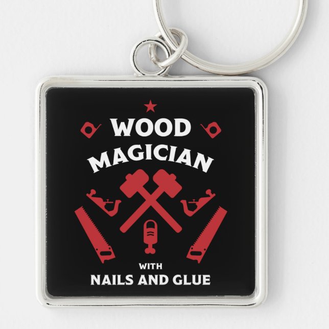 Woodworker Artisan Key Ring (Front)