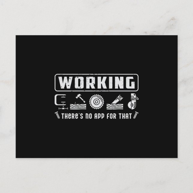 Woodworker Carpenter Woodworking Wood Gift Idea Postcard (Front)