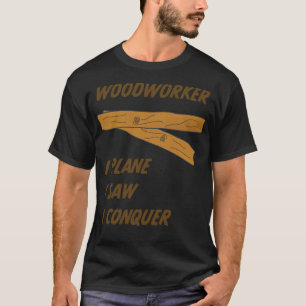 Woodworker Funny doughnut party animal constructio T-Shirt