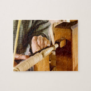 Woodworker - Shaping a spindle Jigsaw Puzzle