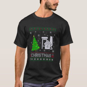 Woodworker Xmas Tree Lighting Ugly Christmas Sweat T-Shirt
