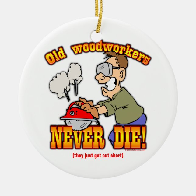 Woodworkers Ceramic Ornament (Front)