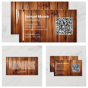 Woodworking Carpentry Services Sawmill Handymen Business Card
