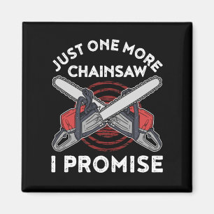 Woodworking Gift Men Lumberjack Arborist Chainsaw Magnet