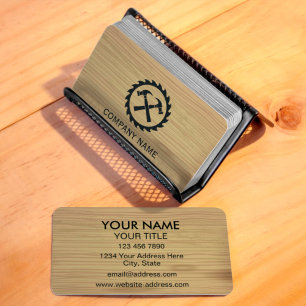 Woodworking Handyman Carpenter Wood Carving Logger Business Card