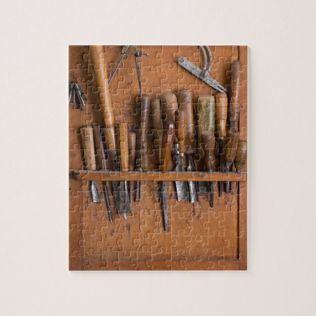 Woodworking Jigsaw Puzzle IWoodworking Tools Shelf (Vertical)