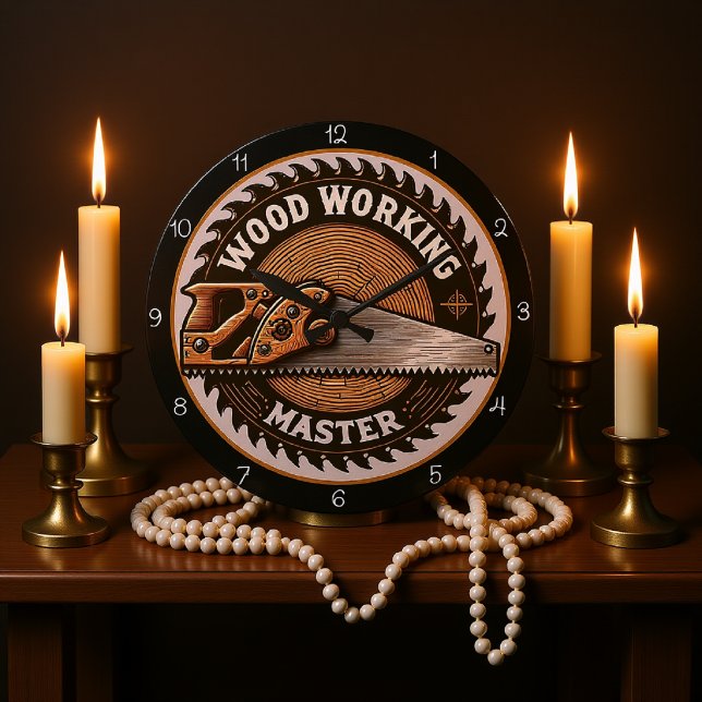 Woodworking Master Saw Blade with Hand Saw Large Clock (Creator Uploaded)