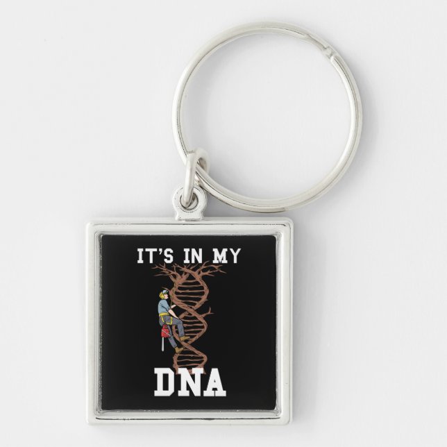 Woodworking Men Lumberjack Gifts Arborist Key Ring (Front)