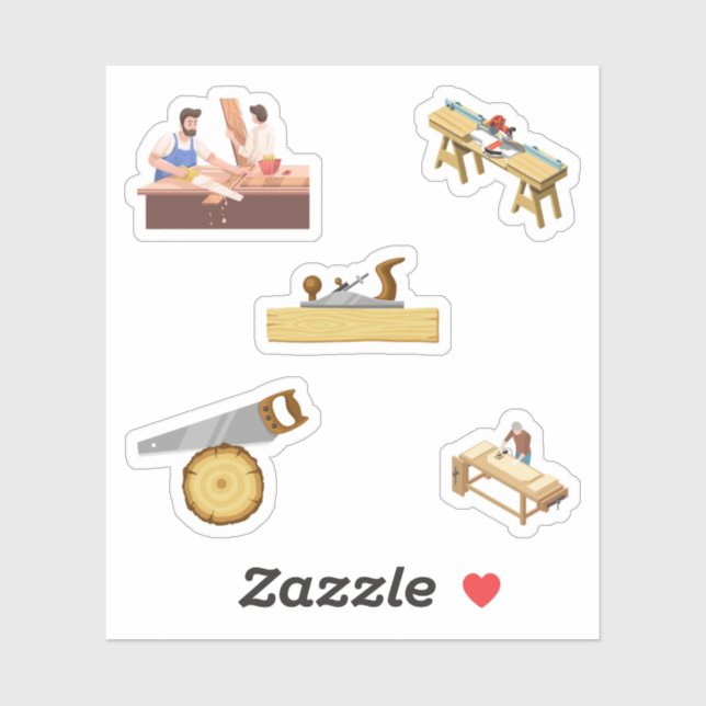 Woodworking Stickers (Sheet)